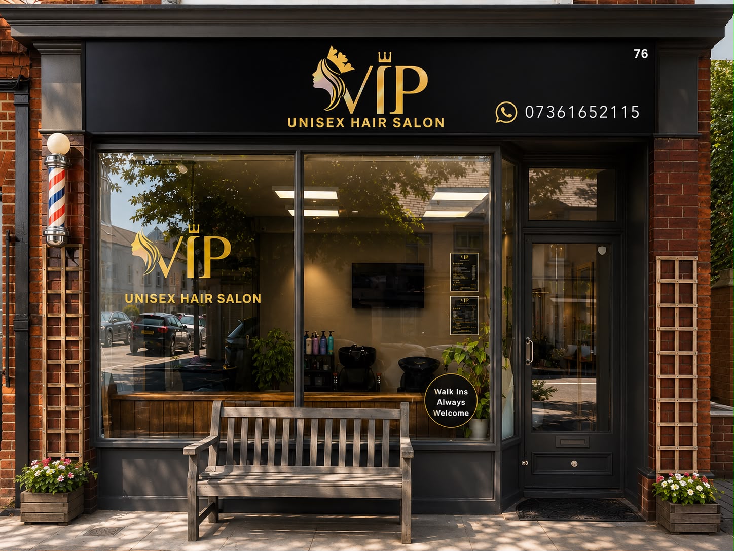 VIP Unisex Hair Salon interior